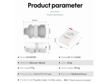 6624 propeller holder with protective storage cover for dji mini 2 se mini 2 mavic mini mini se