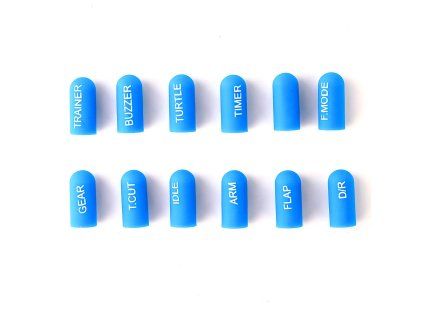8244 labeled silicon switch cover set radiomaster short blue