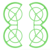 18200 1 propeller guard for dji neo fluorescent green