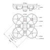 Meteor65 Pro II Brushless Whoop Frame diagram