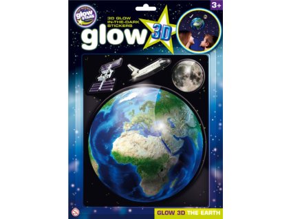 842 glow 3d zeme mesic a raketoplan