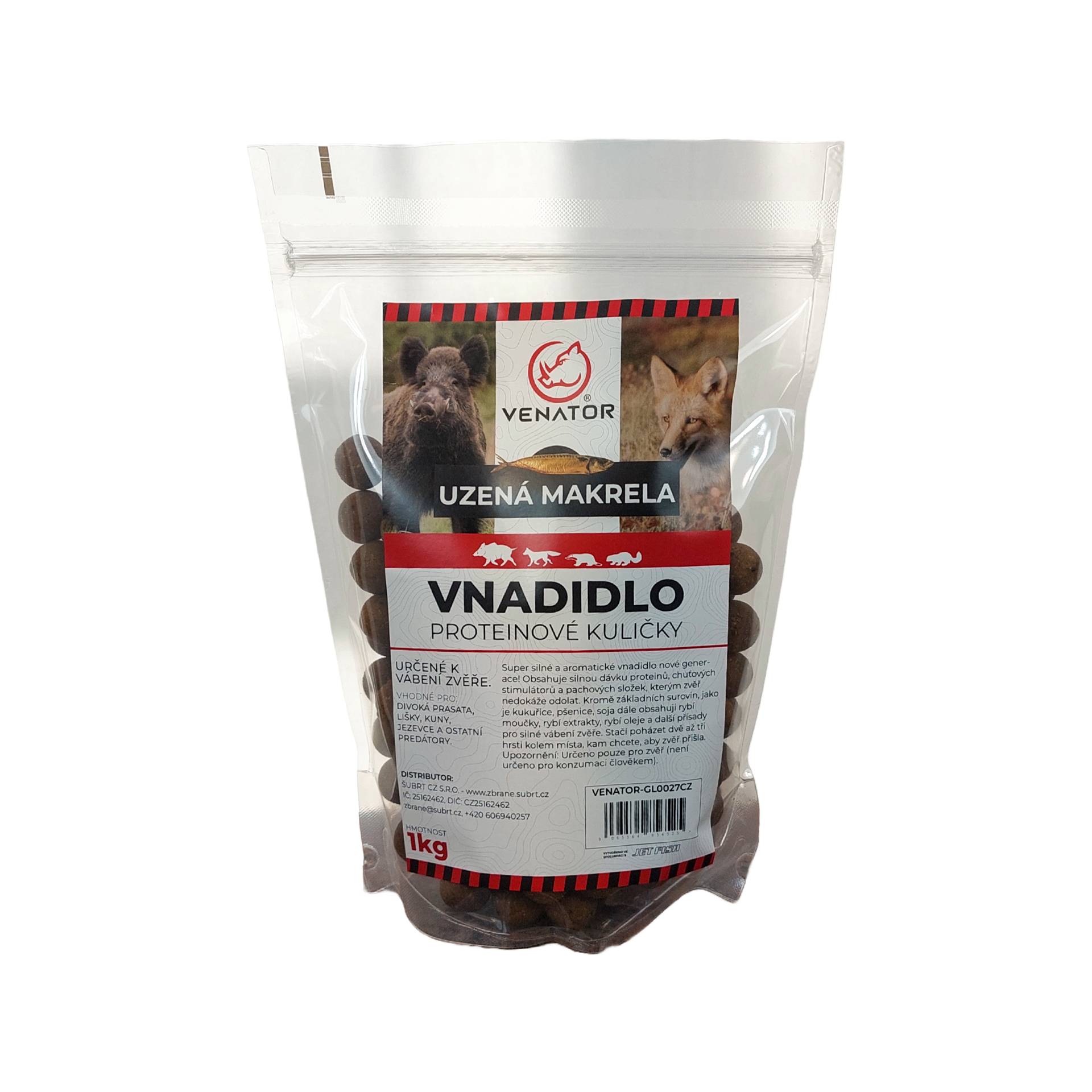 Venator vnadidlo Proteinové kuličky - Uzená makrela 1kg