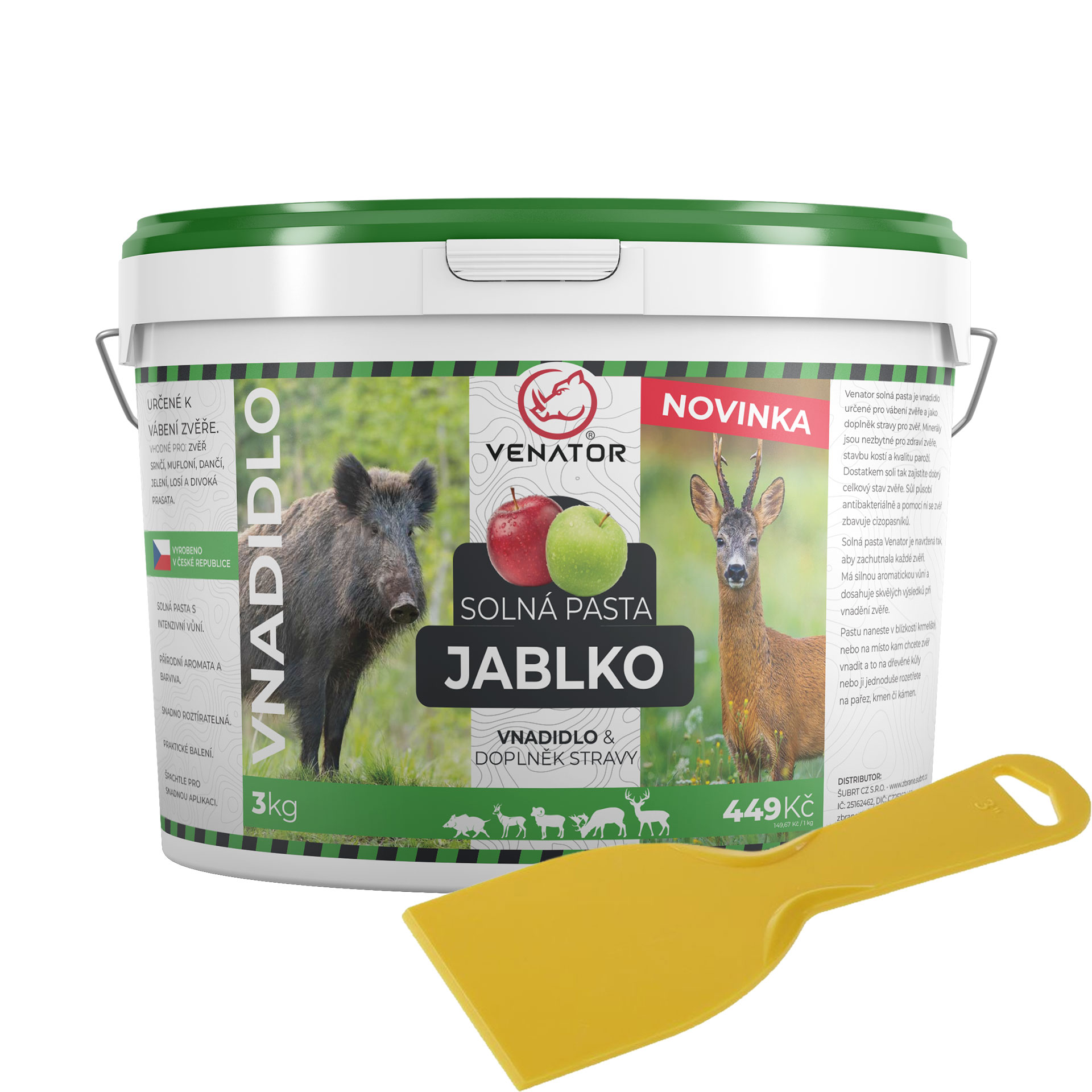Venator vnadidlo Solná pasta Jablko 3kg POŠKOZENÝ OBAL - sleva 42%