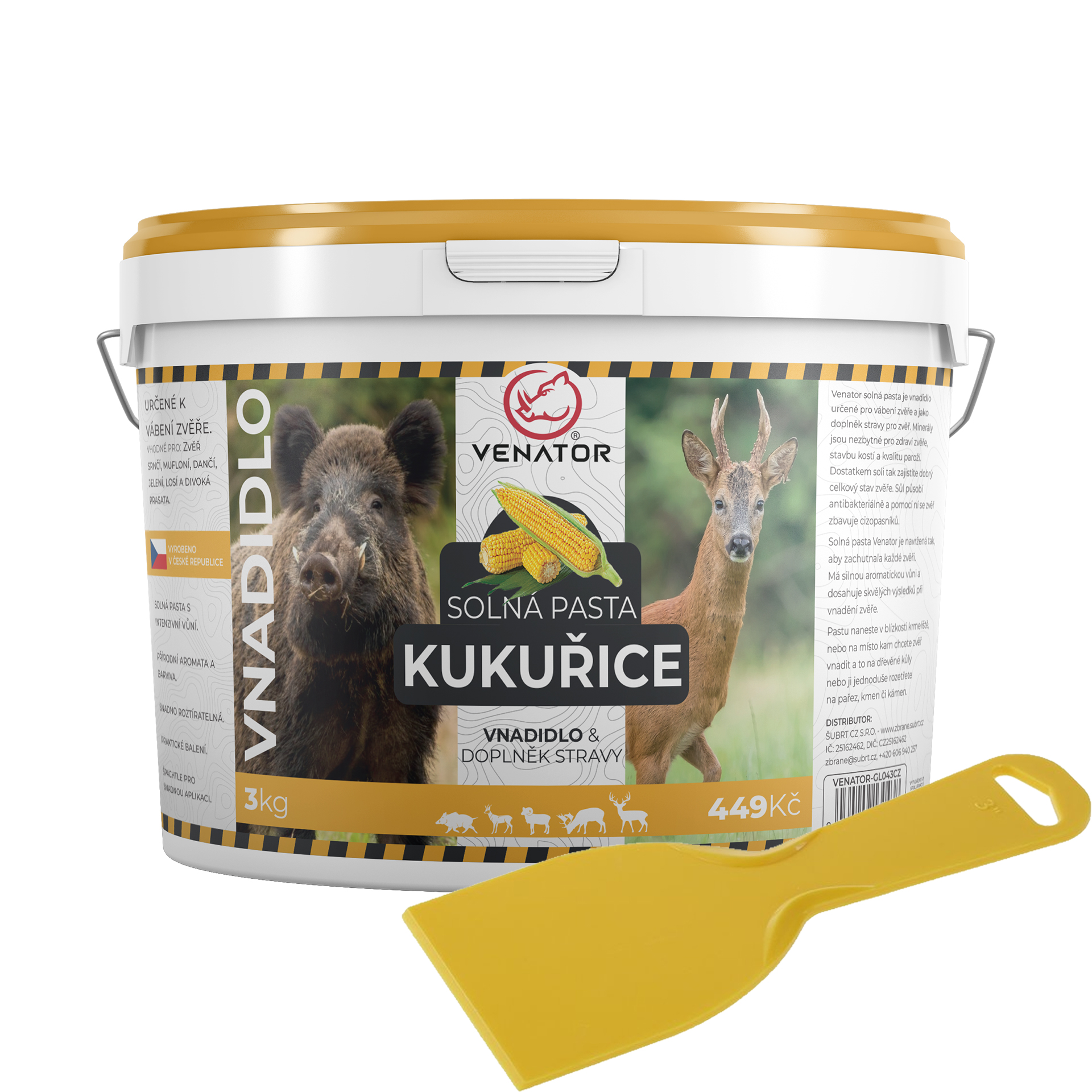 Venator vnadidlo Solná pasta Kukuřice 3kg POŠKOZENÝ OBAL - sleva 42%