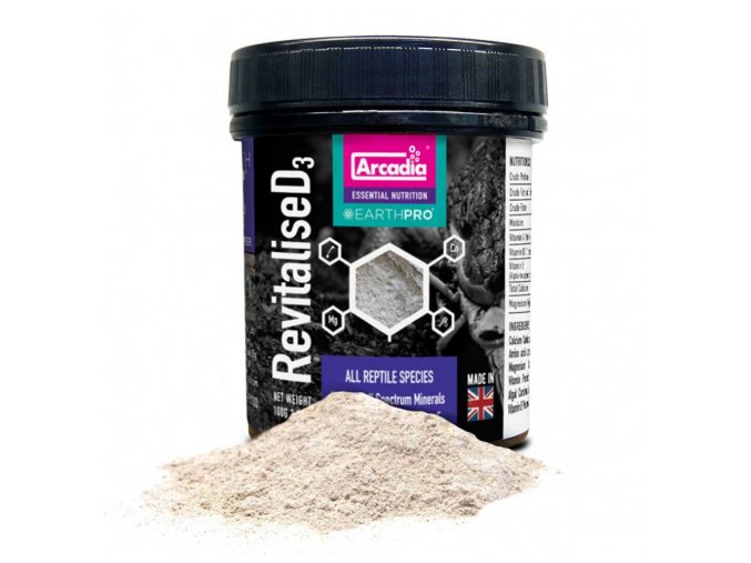 Arcadia EarthPro RevitaliseD3 100 g - minerály pro plazy