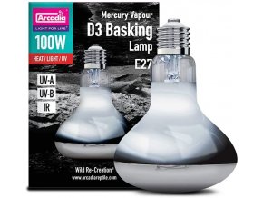 Arcadia Mercury Vapour D3 basking lamp 100 w