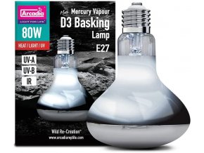 Arcadia Mini Mercury Vapour D3 basking lamp 80W