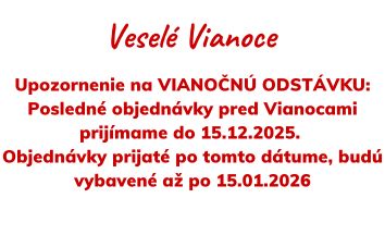 Upozornenie na Vianočnú odstávku