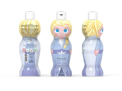 Frozen II Elsa 1D sprchový gél a šampón 400 ml  6ks/1ktn