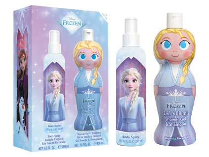 Frozen darčekový set (telový sprej 200 ml + 1D SG a šampón 2v1 400 ml)  6 ks/ktn