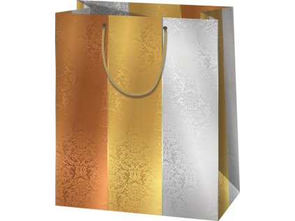 Darčeková taška - zlato-strieborno-medená A5