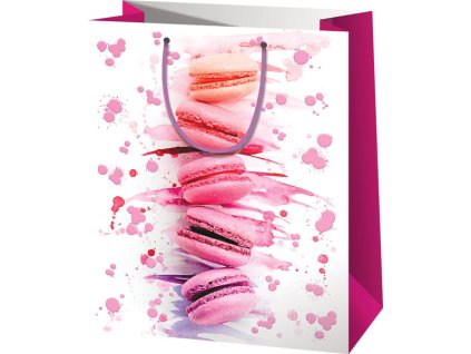 Darčeková taška - ružové makrónky A4