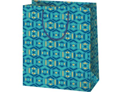 Darčeková taška - zelená, vzor A4