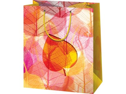 Darčeková taška - farebné listy XL