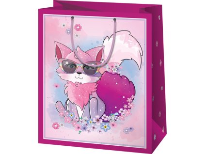 Darčeková taška - ružová líška A5