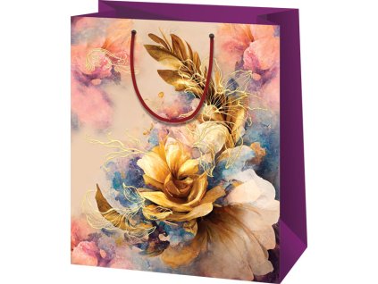 Darčeková taška - kvety, vintage A4