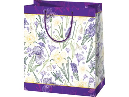 Darčeková taška A5 Fialové kvietky