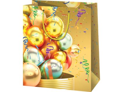Darčeková taška - zlaté balóny CD