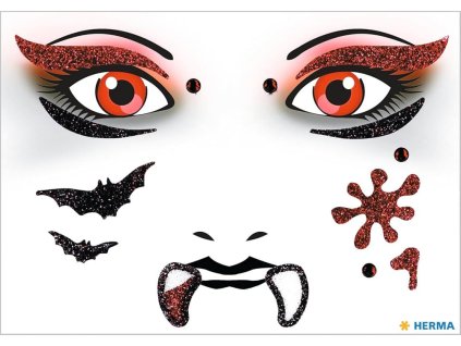 Face art - samolepky na tvár upír