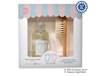 Eau my BB darčekový set EDC 150 ml + drevená kefa  6ks/ktn