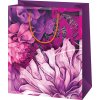 Darčeková taška - fialová, kvety A5