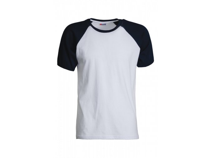 Tričko Raglan bílá/tmavě modrá