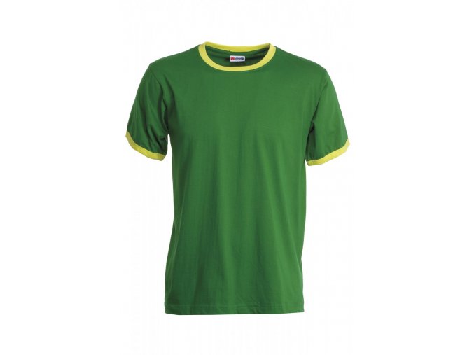 Tričko Contrast zelená/žlutá