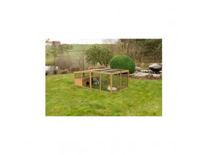 3076 kerbl vybeh pro kraliky odklopny s domeckem 220 x 115 x 75 cm