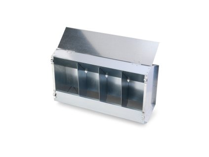 3436 krmitko zavesne pro kraliky a slepice krmny automat 4 mistny pozink