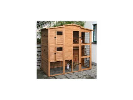 3535 1 kurnik pro slepice dvoupatrovy s vybehem 222x115x200cm vc dopravy