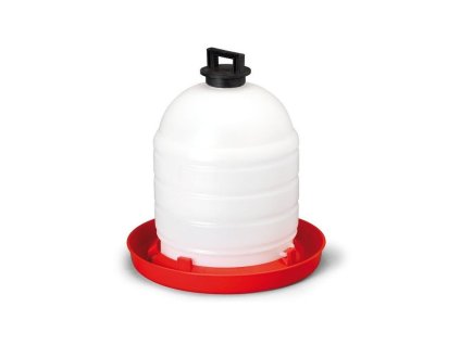 3592 napajecka pro drubez plastova kloboukova s drzadlem 15 l bajonet