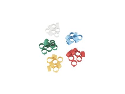 3733 krouzky na slepice 5 barev 8 mm 100 ks