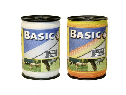 Páska BASIC pro el. ohradník, 10 mm x (Varianta 250 m, 4 x 0,16 mm / žluto-oranžová)