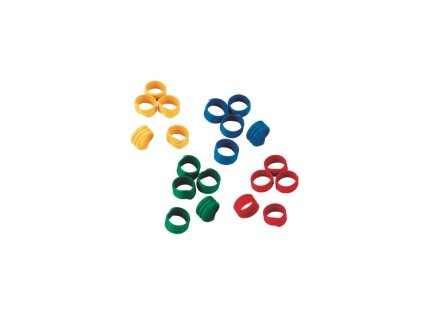Kroužky na slepice, spirálové, 4 barvy (Varianta 20 mm / 100 ks)
