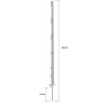 Tyčka - sloupek pro elektrický ohradník, plastová, bílá (Varianta 156 cm)