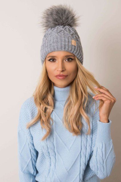 Zimní čepice Merry světle šedá (Velikost UNI)