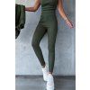 žebrované legíny Agnes khaki (1)