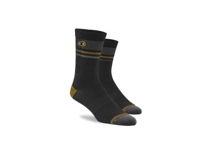 CRANKBROTHERS Icon MTB Sock-black/gold/grey L/XL