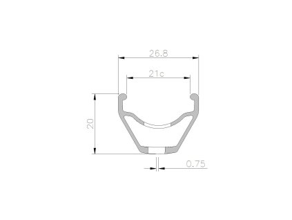 Ráfik 5.20 SL 27.5 32D TLR čierny 510g