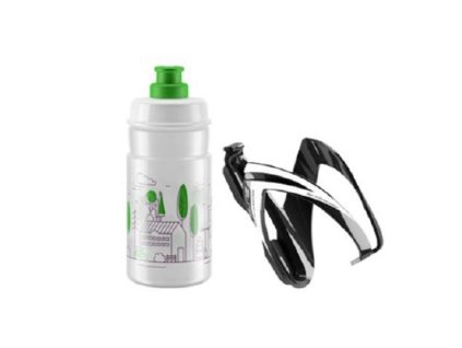 Flaša s košíkom set CEO zelené logo, 350 ml