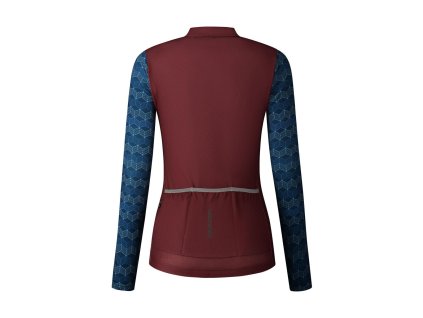 Dres dámsky KAEDE PRINTED LONG bordový/navy