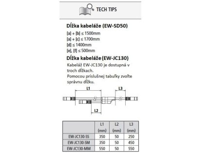 Kabeláž Y EW-JC130 Di2 350/50/450mm