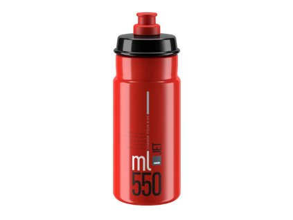 Fľaša JET 550 červená šedé logo