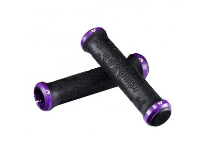 LIV SUPERA DOUBLE LOCK-ON GRIP BLACK/PURPLE