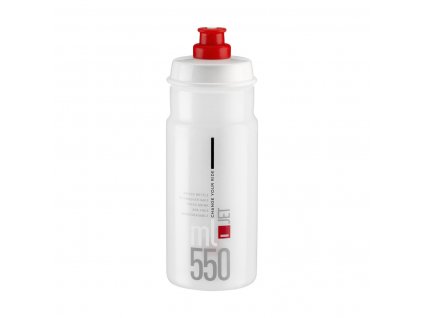 Láhev JET 550 transparentní červené logo