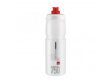 Fľaša JET 750 transparentné červené logo