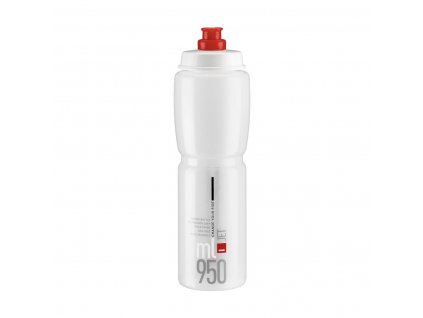 Fľaša JET 950 transparentné červené logo