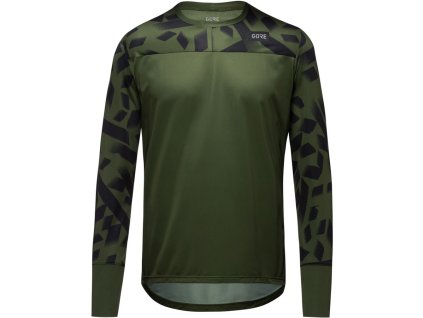 GORE TrailKPR Daily LS Shirt Mens utility green/black S