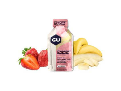 GU Energy Gel 32 g Strawberry Banana 1 SÁČEK (balení 24ks) EXP 03/26
