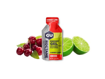 GU Roctane Energy Gel 32 g Cherry/Lime 1 SÁČEK (balení 24ks) EXP 10/25